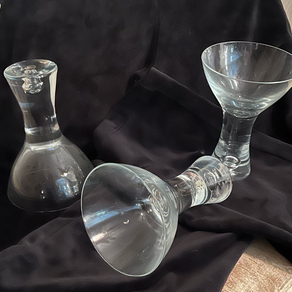 3 Southern Living At Home Clear Glass Goblets